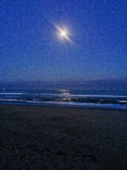 Moon over oxnard in the early morning.