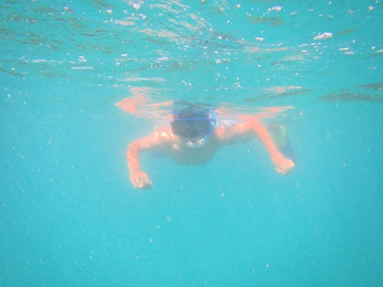 Little G snorkeling