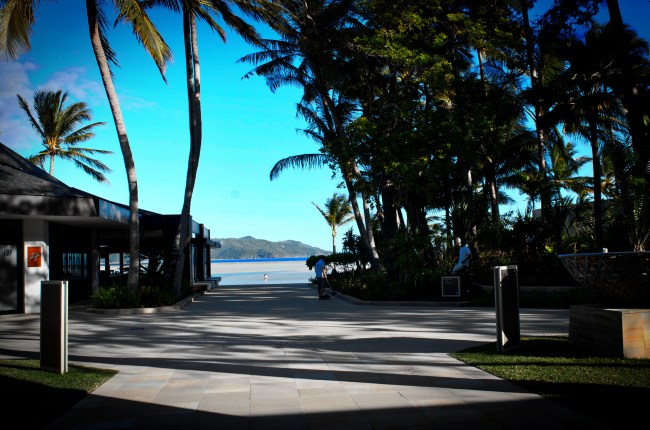 Upon return from the hike you walk into the gorgeous entrance of the One&Only Hayman Island