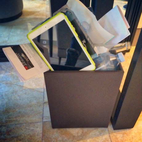 You leave it in the room?  Then Mom gets to repack it...