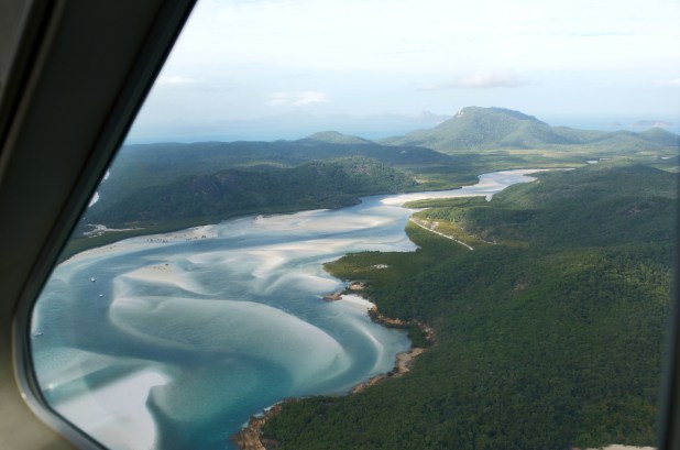 The Confluence of the white sand beach