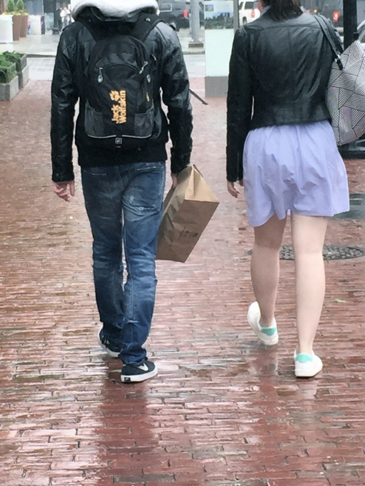 You've got to love the hearty New Englanders who thumb their noses at rain and wind! 